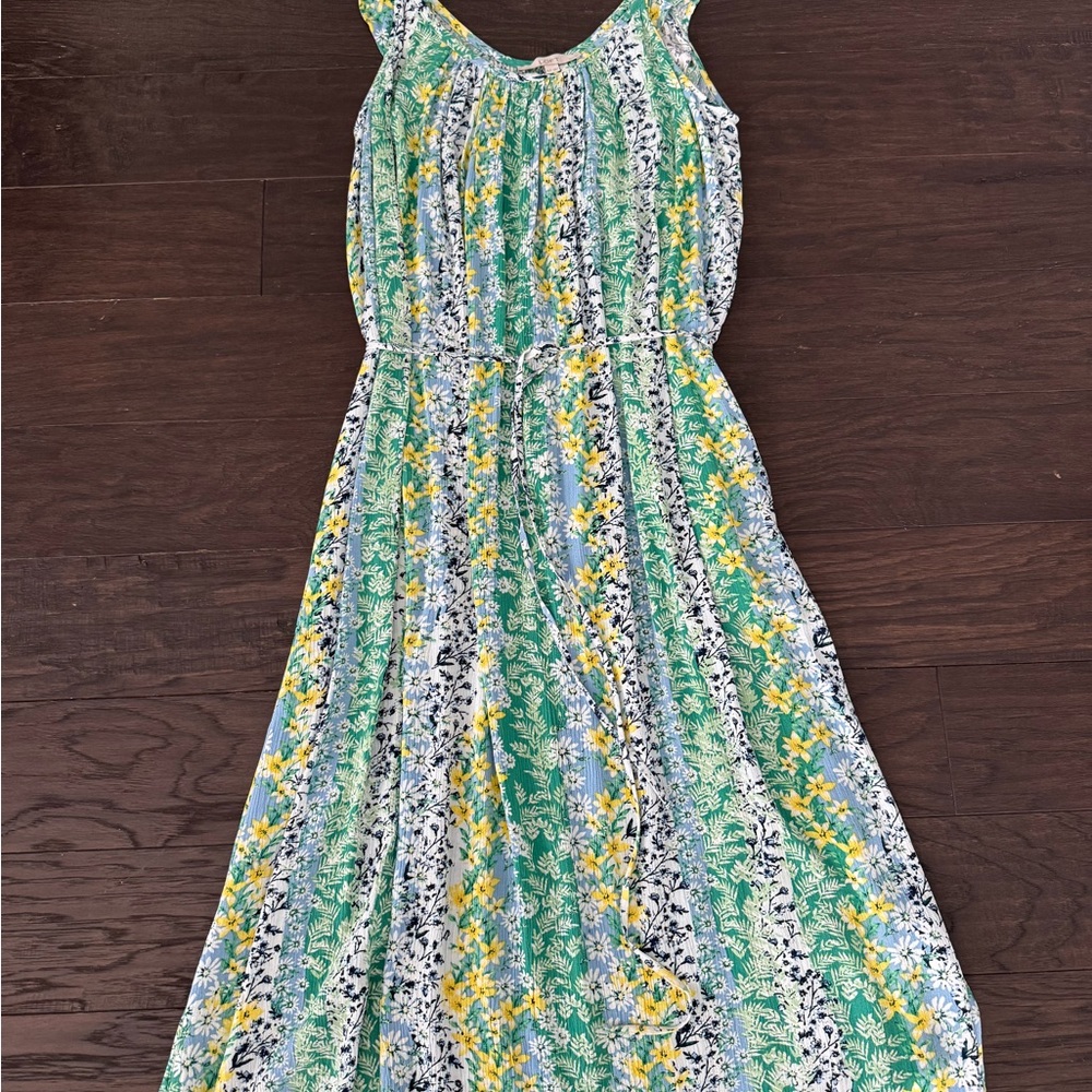 Loft petite maxi dress with tie waist
